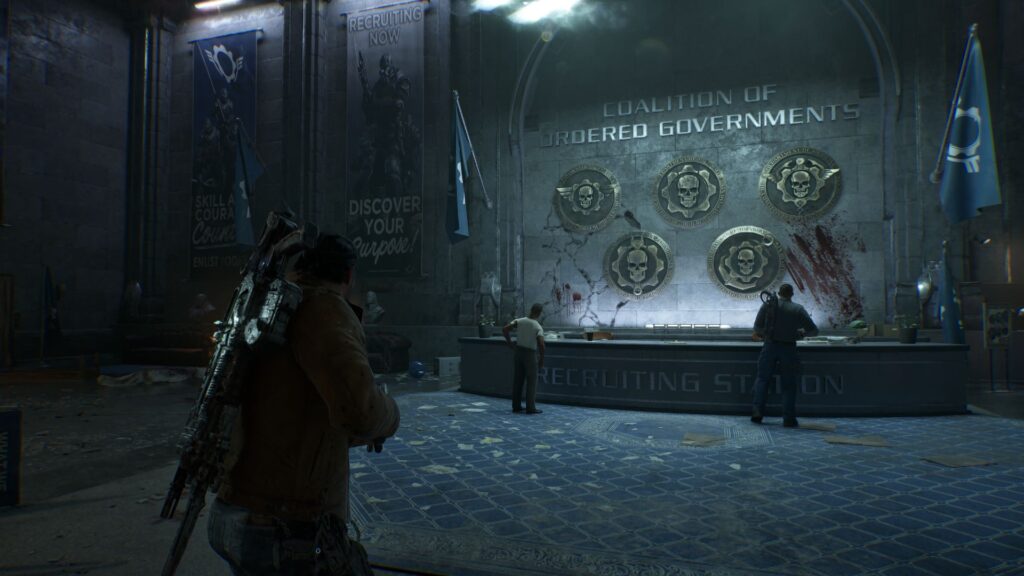 Gears of War: E-Day: Saguão das 5 forças armadas dos Gears (a Coalizão dos Governos Ordenados)