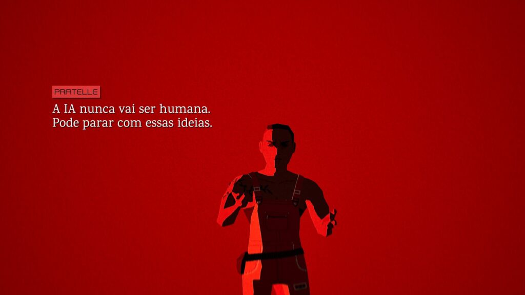 Virtue and a Sledgehammer: Pratelle questionando a validade da IA e pedindo para desconsiderá-la como humana.